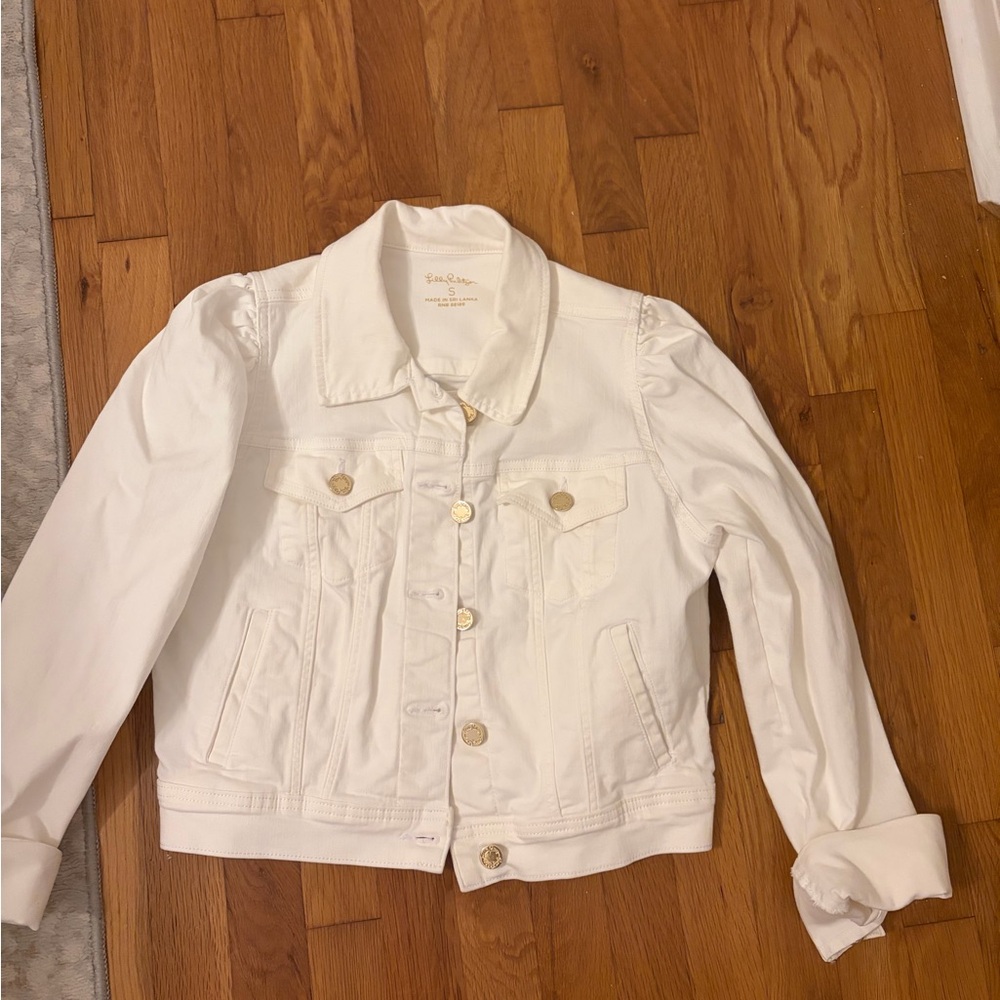 NWOT lilly Pulitzer white denim jacket size